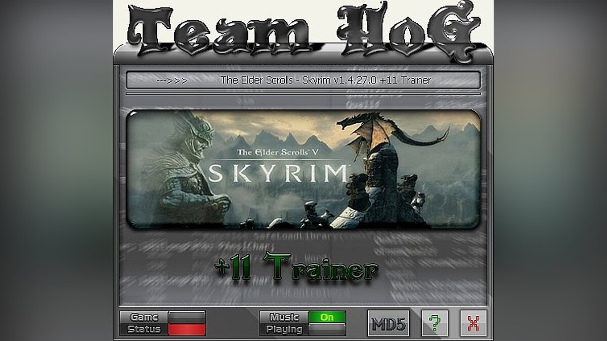 The Elder Scrolls 5: Skyrim — Трейнер / Trainer (+11) [1.4.27.0] [HoG / sILeNt heLLsCrEAm]