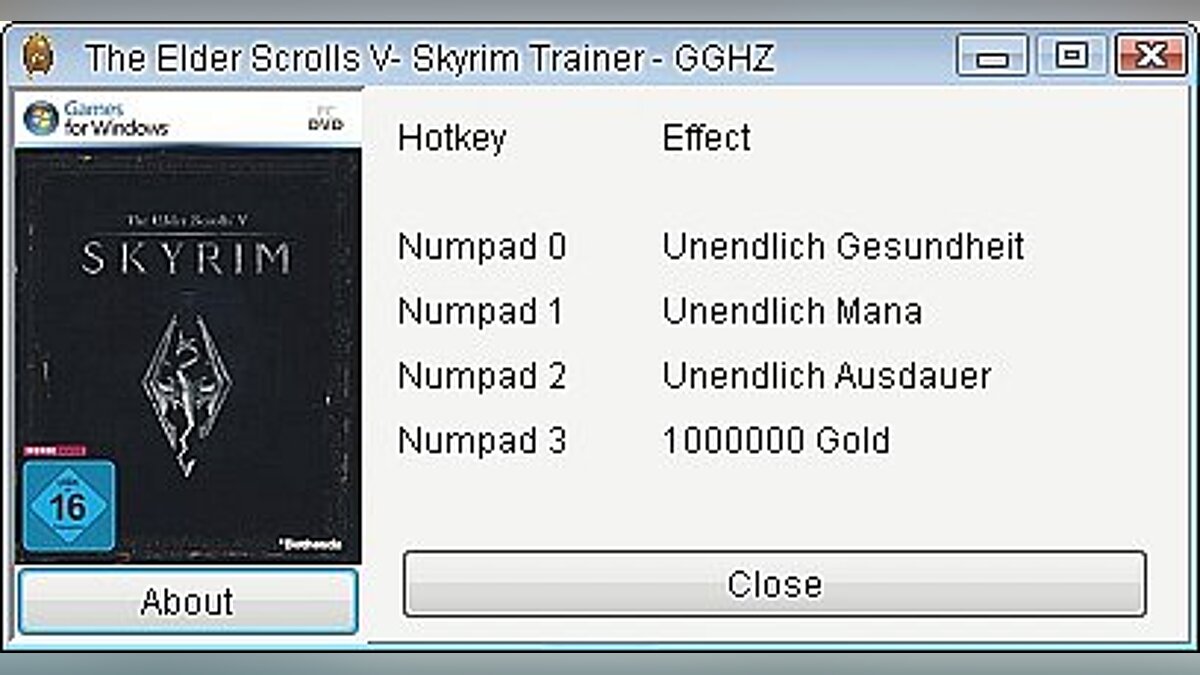 The Elder Scrolls 5: Skyrim — Трейнер / Trainer (+4) [1.1.21.0 / Update 1] [GGHZ]