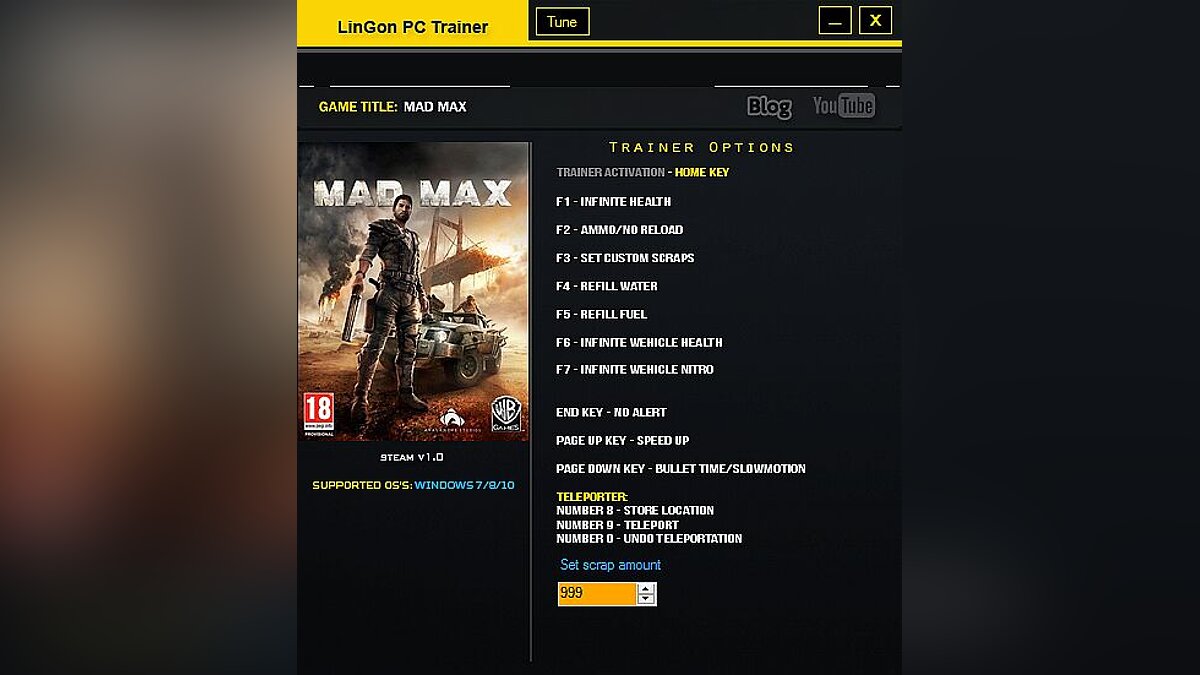 Mad Max — Трейнер / Trainer (+12) [1.0] [LinGon]