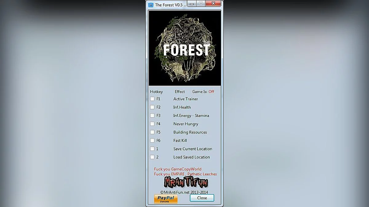 The Forest — Трейнер / Trainer (+7) [0.5] [MrAntiFun]