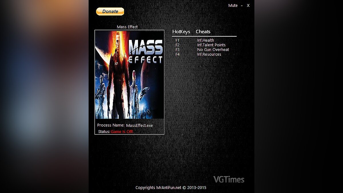 Mass Effect — Trainer / Trainer (+4) [Latest Steam] [MrAntiFun]