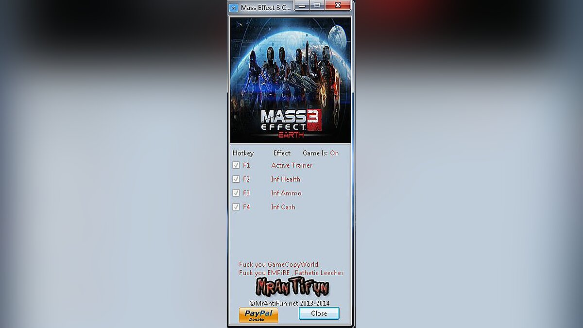 Mass Effect 3 — Трейнер / Trainer (+3) [1.0] [MrAntiFun]