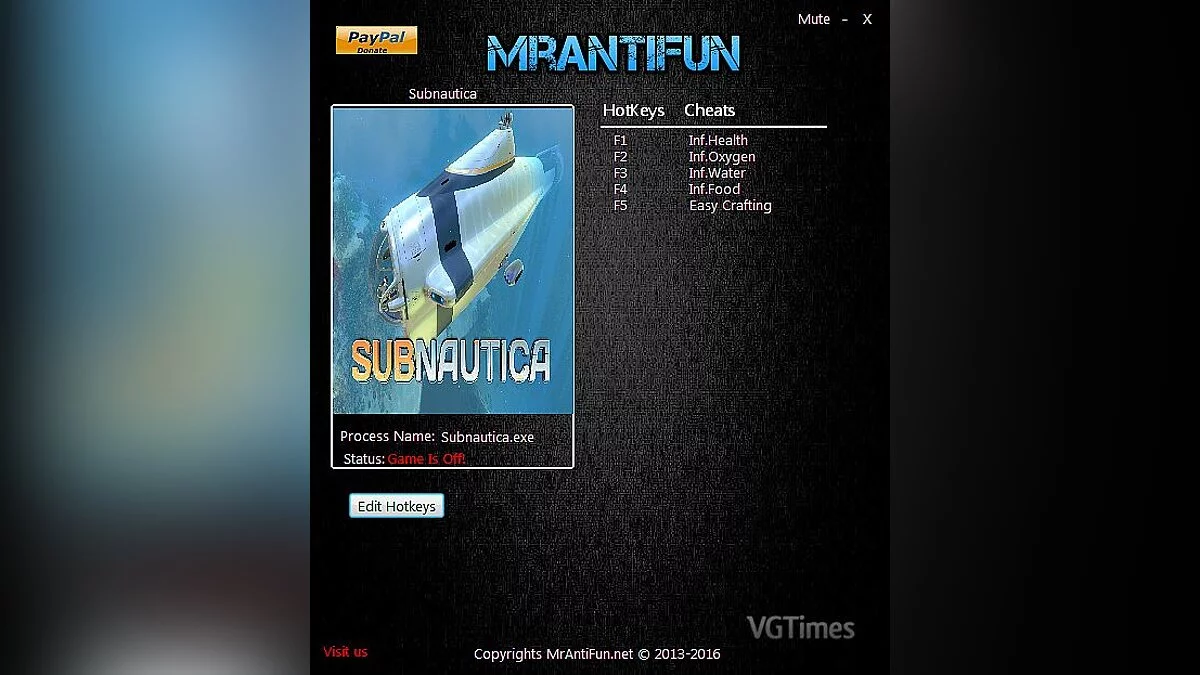 Subnautica — Трейнер / Trainer (+5) [Build 35951: 64-bit] [MrAntiFun]