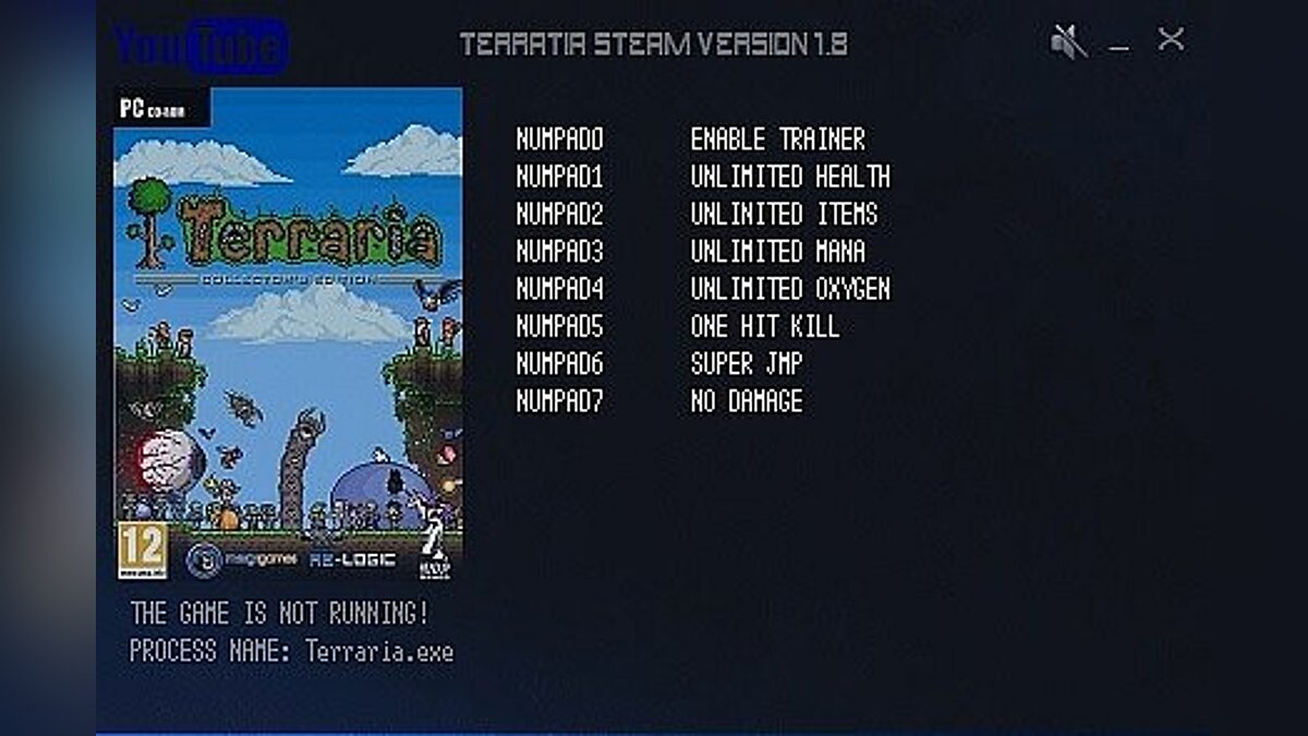 Terraria GAME TRAINER v1.4.4.9 +12 Trainer - download