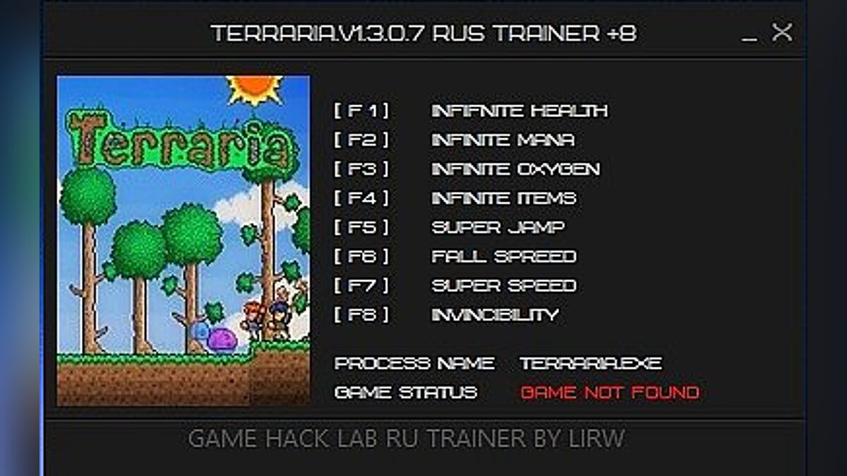 Terraria — Трейнер / Trainer (+9) [1.3.0.7] [LIRW / GHL] - Обновлено