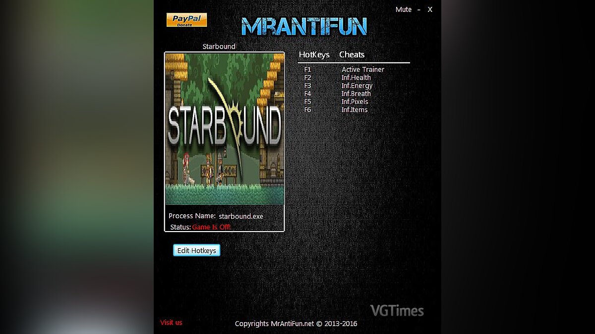 Starbound — Трейнер / Trainer (+5) [16.12.2015 32bit] [MrAntiFun]