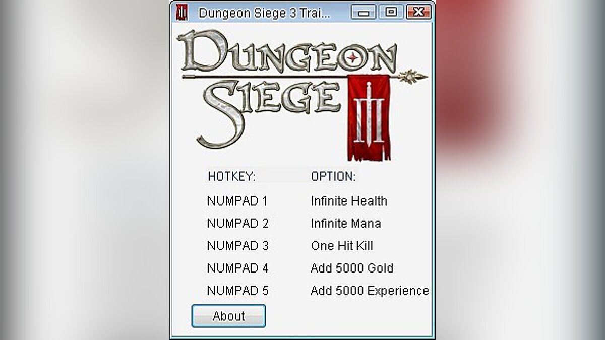 Dungeon Siege 3 — Трейнер / Trainer (+5) [1.1] [24K]