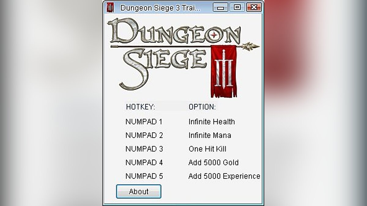 Dungeon Siege 3 — Трейнер / Trainer (+9) [All Versions: 1.0 and Others]  [FLiNG] / Трейнеры / Читы