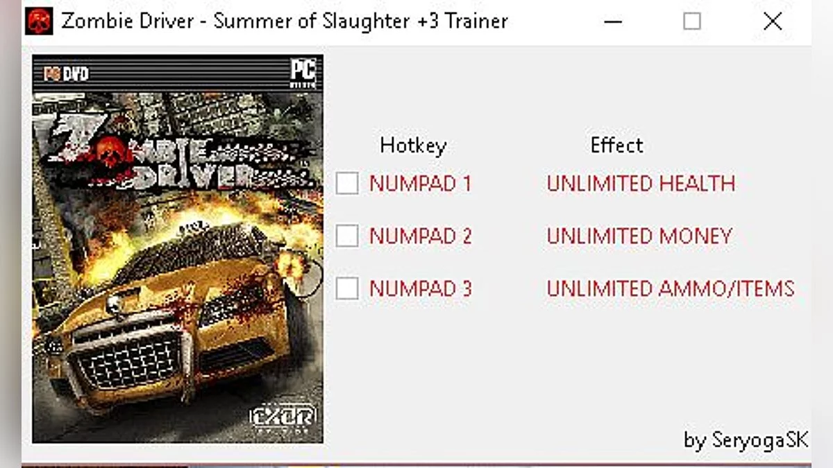 Zombie Driver — Трейнер / Trainer (+3) [1.0] [SeryogaSK]