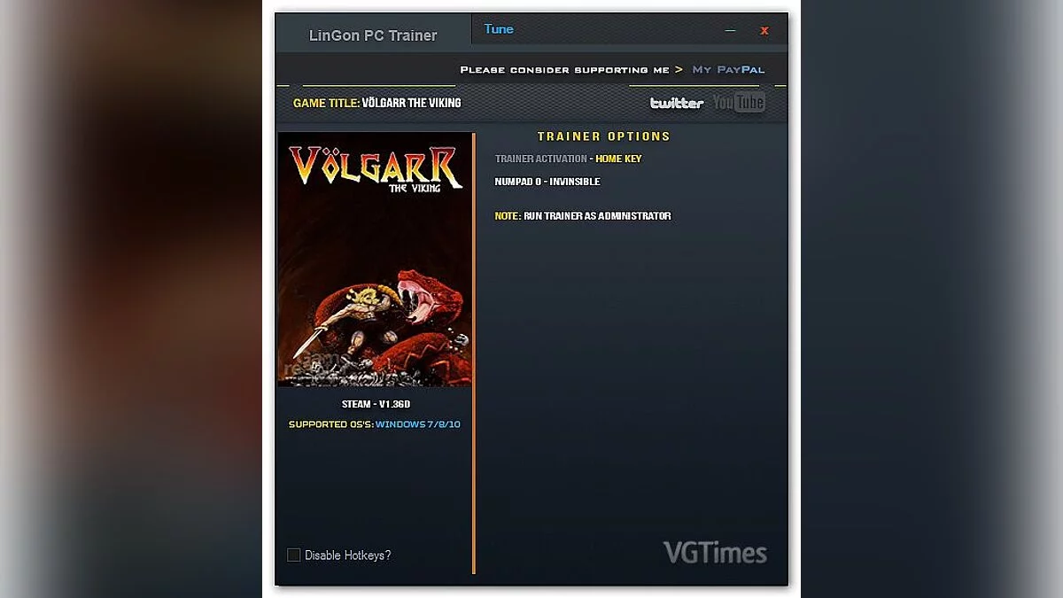 Volgarr the Viking — Vlgarr - The Viking: Трейнер / Trainer (+1) [1.36d] [LinGon]