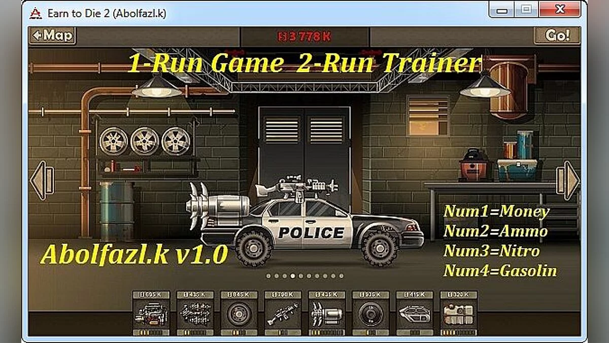 Earn to Die 2 — Трейнер / Trainer (+4) [1.0] [Abolfazl-k]