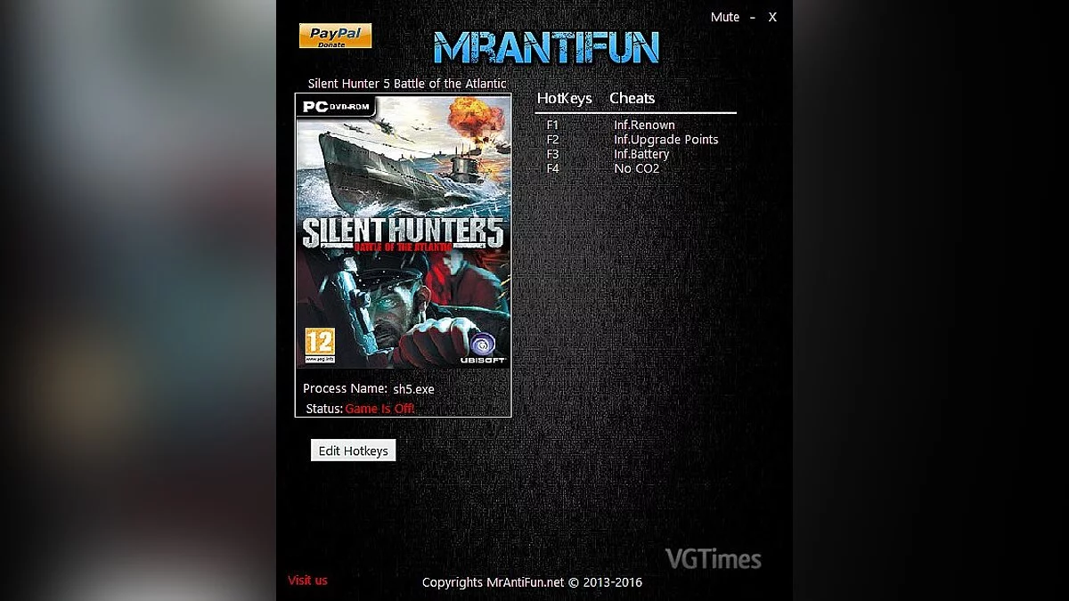 Silent Hunter 5: Battle of the Atlantic — Трейнер / Trainer (+6) [1.15] [MrAntiFun]