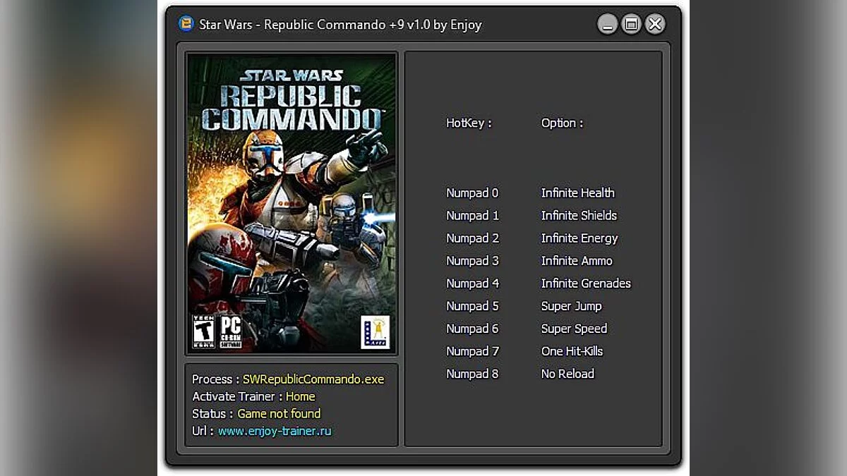 Star Wars: Republic Commando — Трейнер / Trainer (+9) [1.0] [Enjoy]