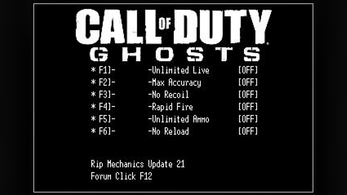 Call of Duty: Ghosts — Трейнер / Trainer (+6) [Механики Update 21] [LIRW / GHL]
