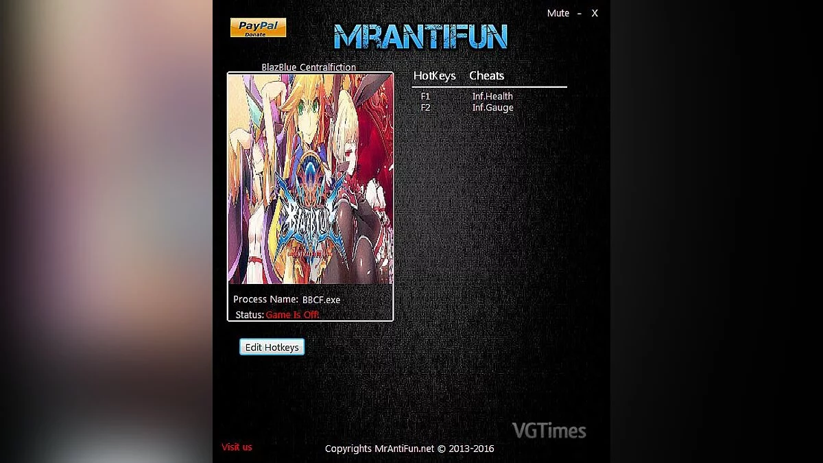 BlazBlue: Central Fiction — Трейнер / Trainer (+5) [05.05.17] [MrAntiFun]