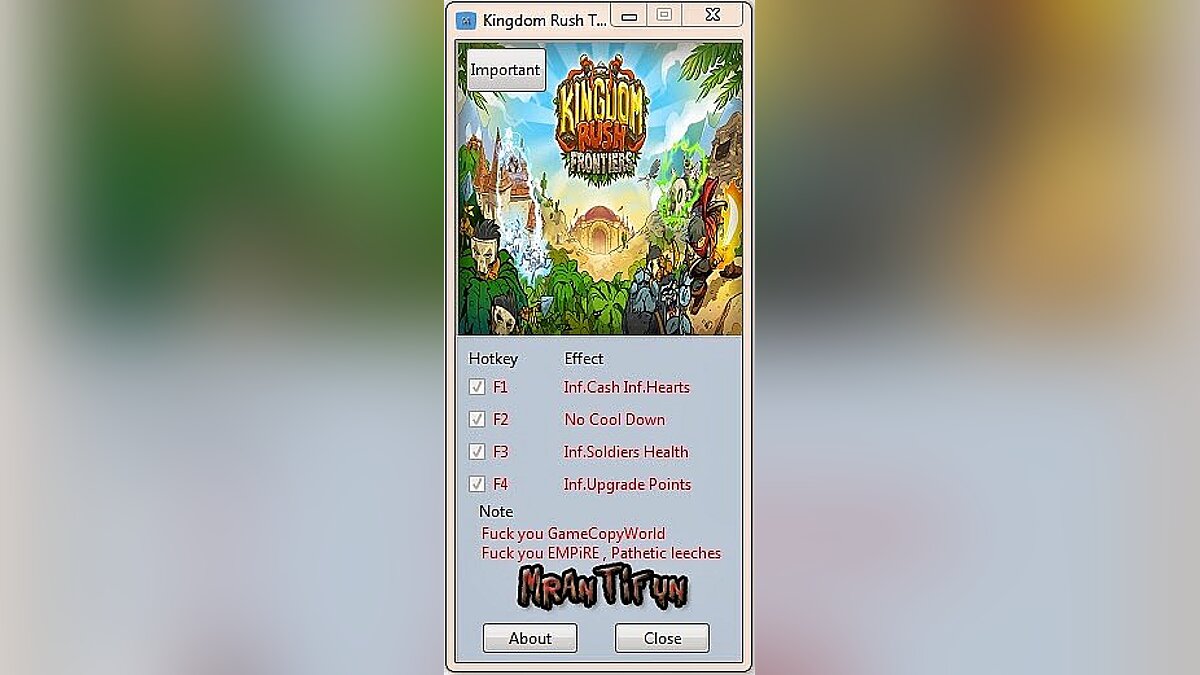 Kingdom Rush — Трейнер / Trainer (+5) [1.0] [MrAntiFun] / Трейнеры / Читы