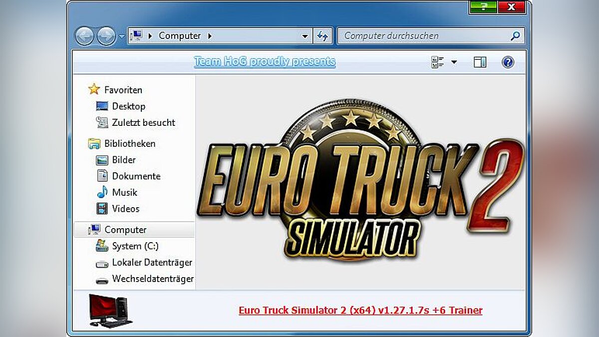 Euro Truck Simulator 2 — Трейнер / Trainer (+6) [1.27.1.7s] [iNvIcTUs oRCuS / HOG]