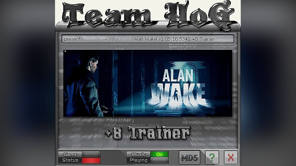 Alan Wake — Трейнер / Trainer (+8) [1.05.16.5341] [HoG / sILeNt heLLsCrEAm]