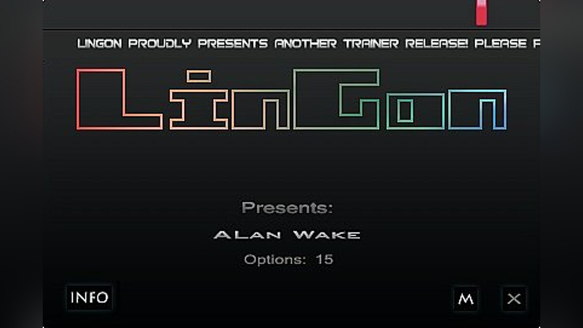 Alan Wake — Трейнер / Trainer (+15) [1.01.16.3292: STEAM] [LinGon]