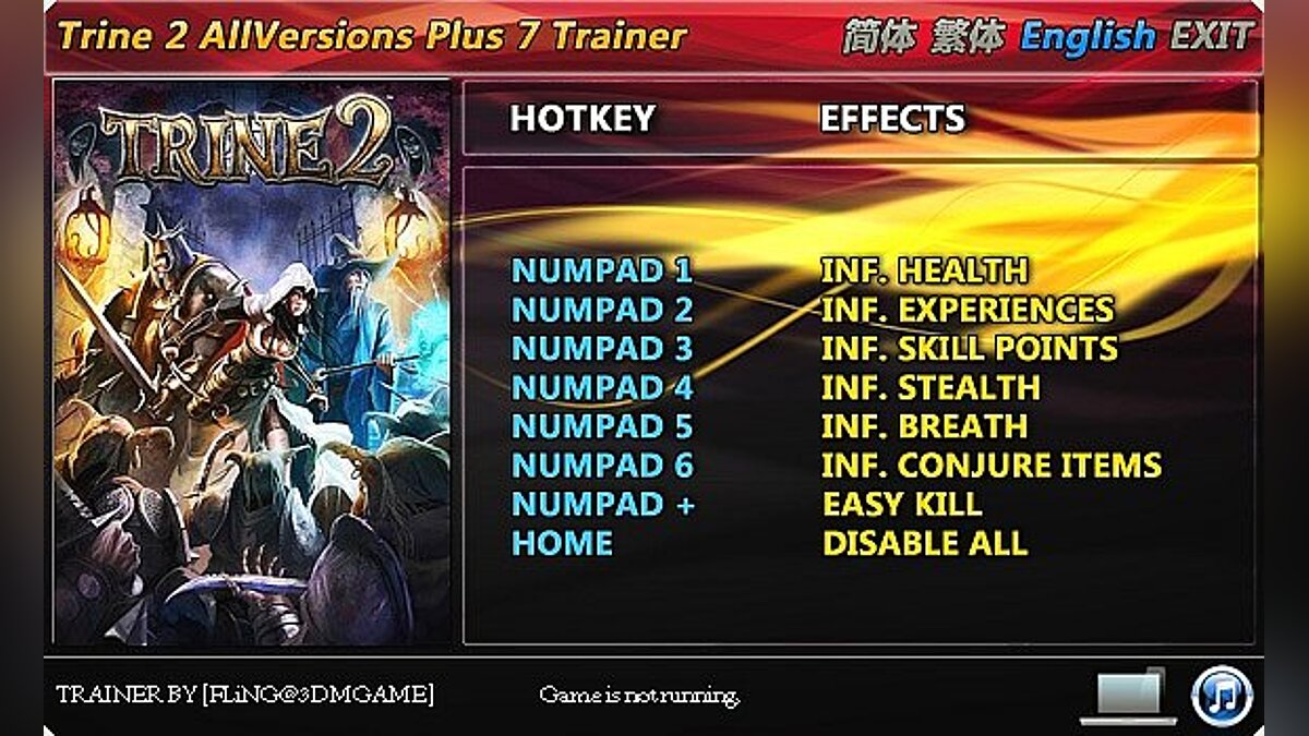 Trine 2 — Трейнер / Trainer (+7) [All Versions: 1.06 / 1.07 and Others] [FLiNG]