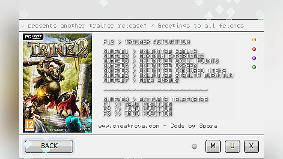Trine 2 — Трейнер / Trainer (+8) [1.0] [CheatNova / Spora]