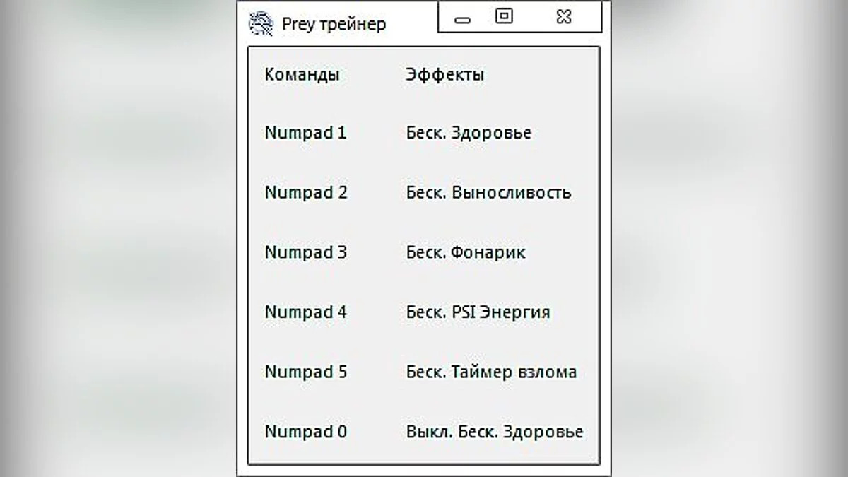 Prey — Трейнер / Trainer (+5) [1.0] [-Al-ex-]