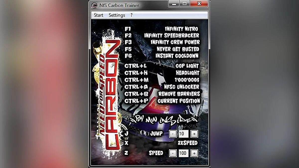 Need for Speed Carbon — Трейнер / Trainer [MWInside]