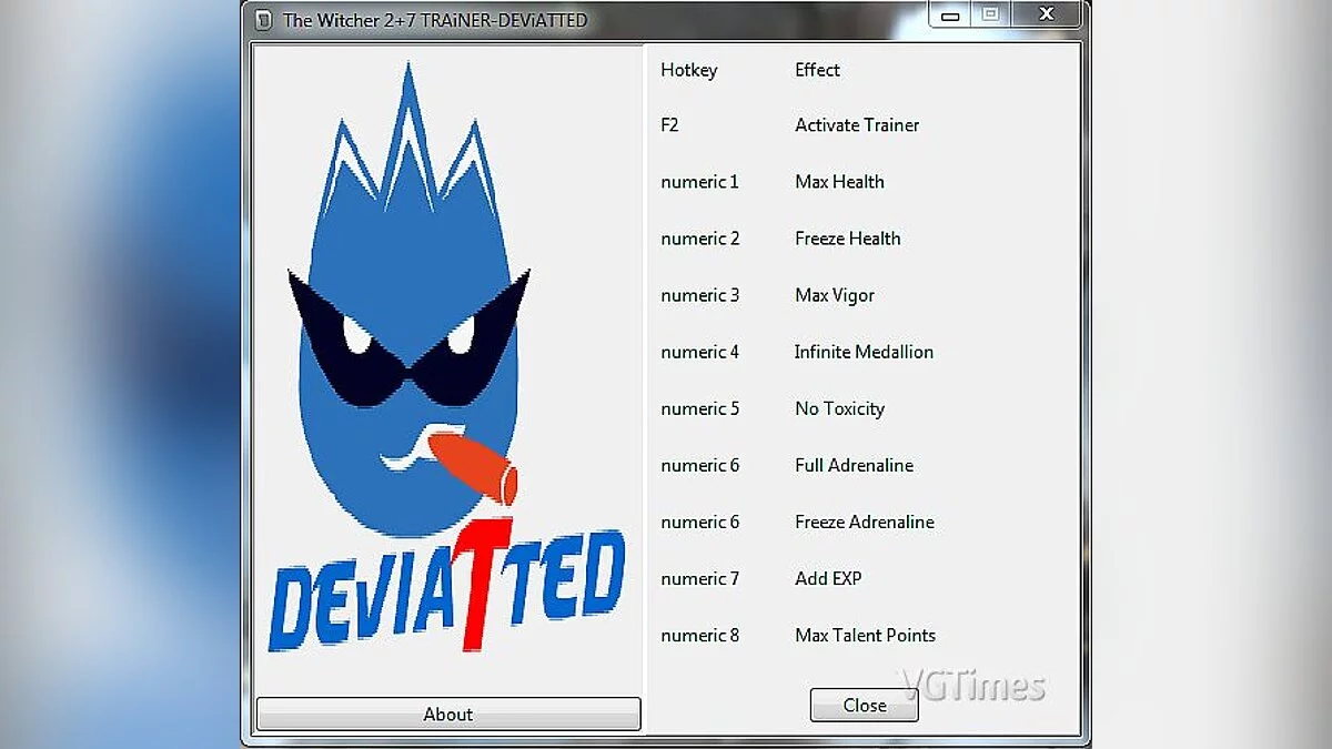 The Witcher 2: Assassins of Kings — Трейнер / Trainer (+7) [All Versions] [STN / DEVIATED]
