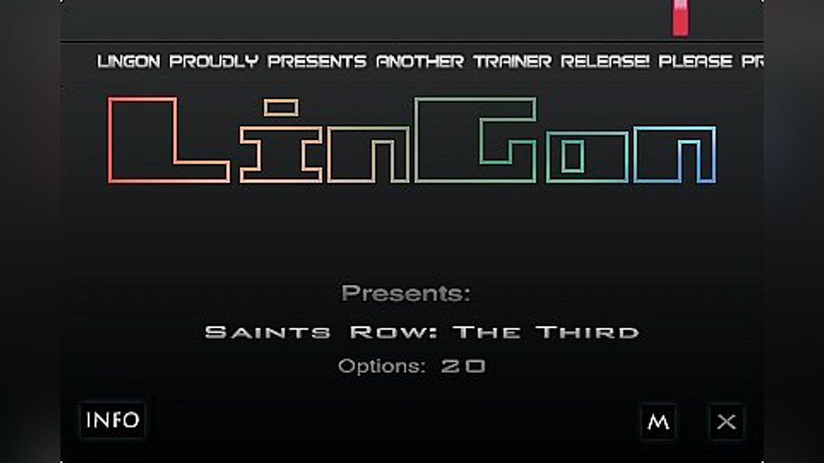 Saints Row: The Third — Трейнер / Trainer (+20) [1.0.0.1: DX9 / DX11 / STEAM: Final Update] [LinGon]