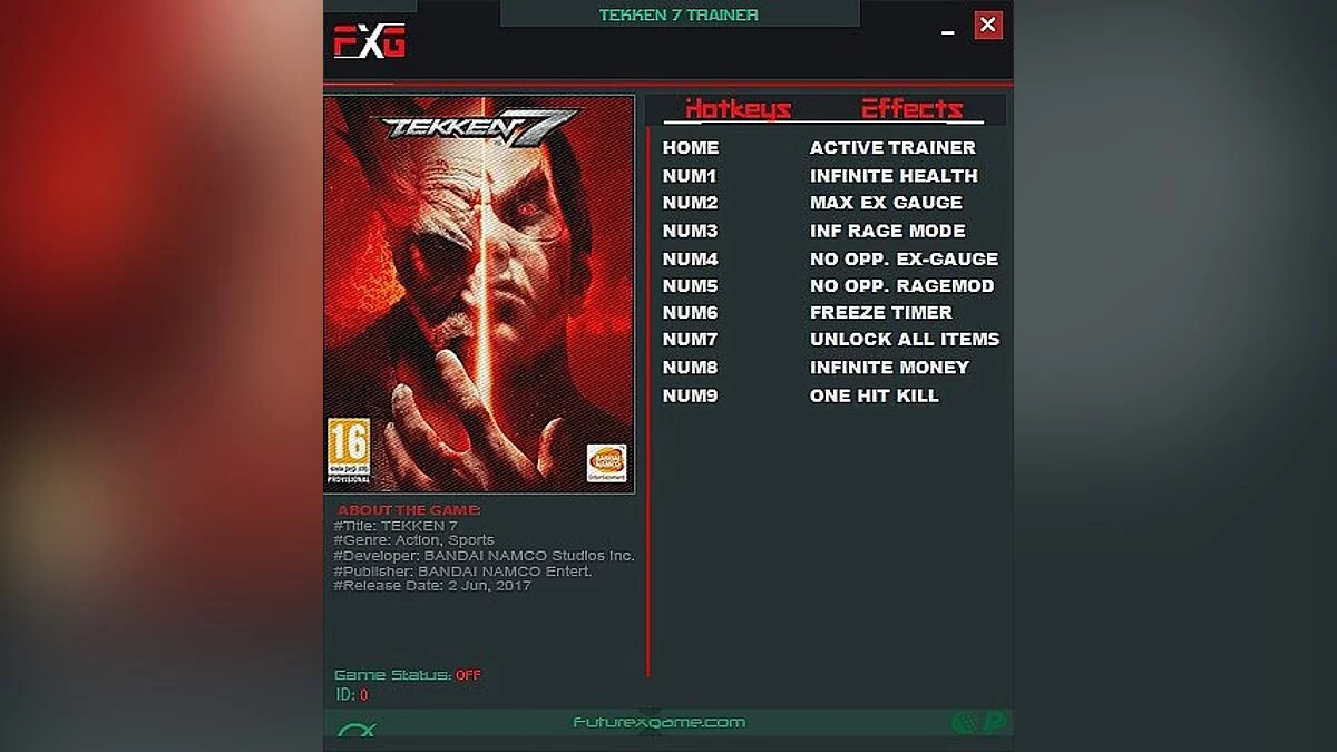 Tekken 7 — Трейнер / Trainer (+9) [1.0] [FutureX]