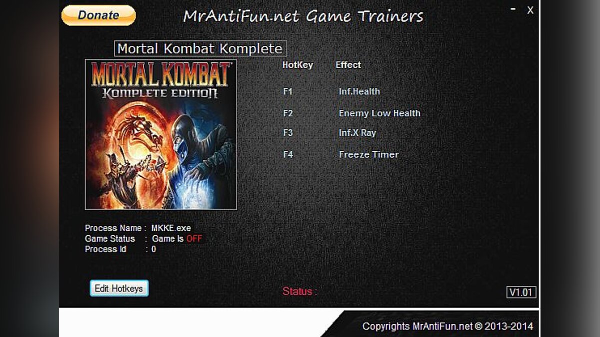 Mortal Kombat (2011) — Трейнер / Trainer (+4) [Update 07.27.2014] [MrAntiFun]