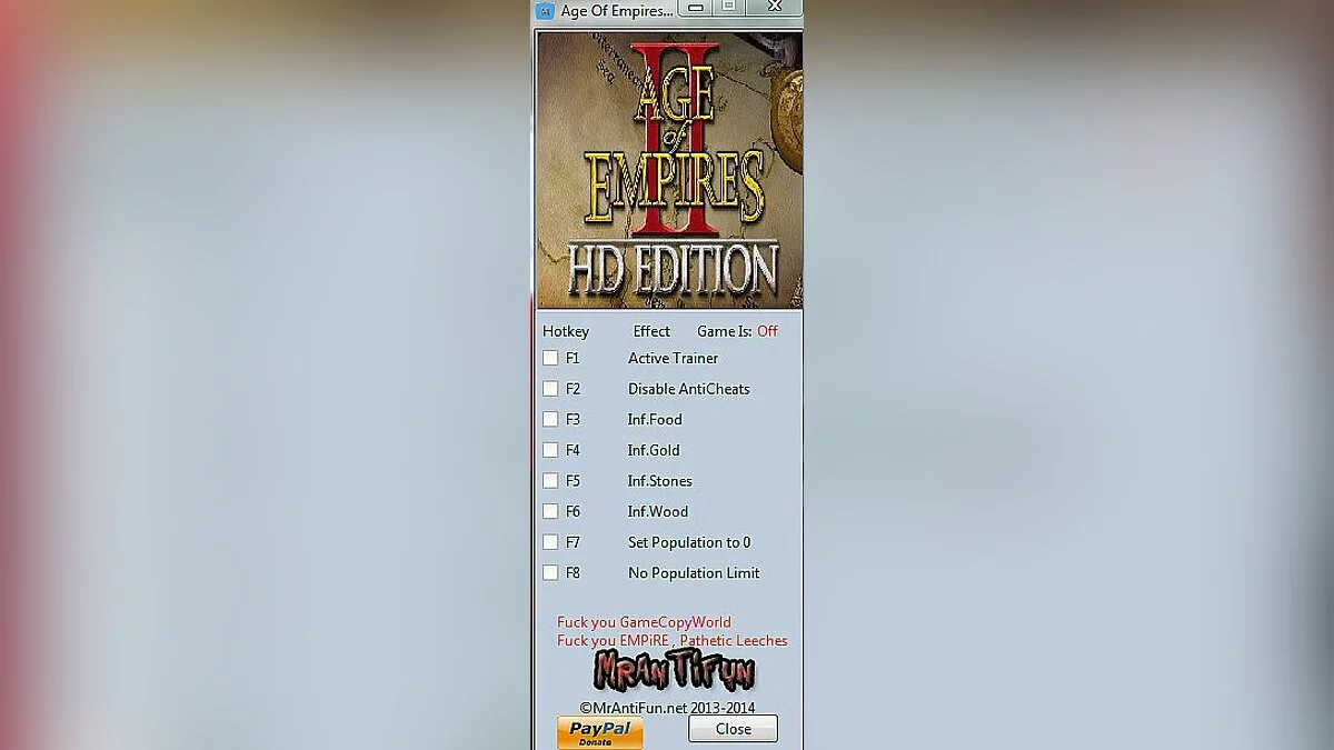 Age of Empires 2 HD — Трейнер / Trainer (+6) [3.9.2684] [MrAntiFun]