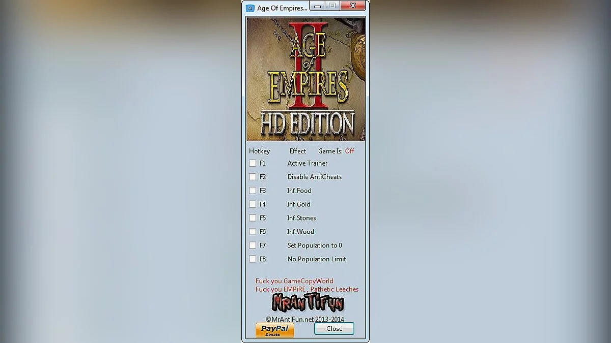 Age of Empires 2 HD — Трейнер / Trainer (+6) [4.2.681794] [MrAntiFun]