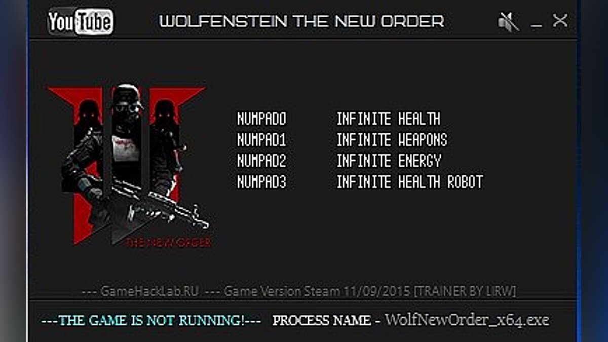 Wolfenstein: The New Order — Трейнер / Trainer (+4) [Latest Steam] [LIRW / GHL]