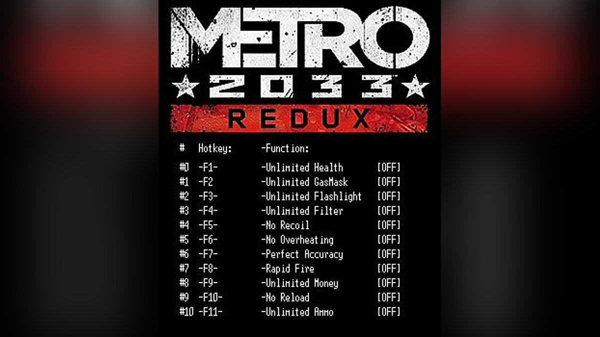 Metro 2033 — Трейнер / Trainer (+11) [Steam] [LIRW / GHL] - Update: 18.03.2017