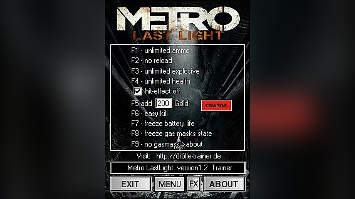 Metro: Last Light — Трейнер / Trainer (+9) [1.14] [dR.oLLe]