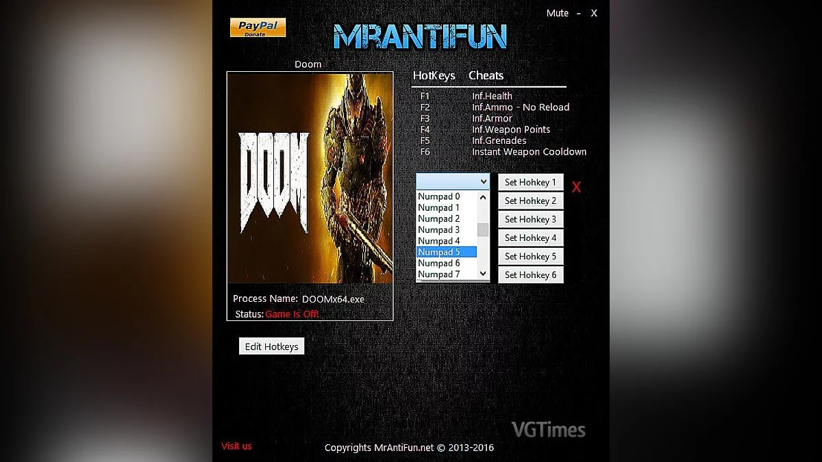 Doom — Трейнер / Trainer (+7) [1.00: x64] [MrAntiFun]