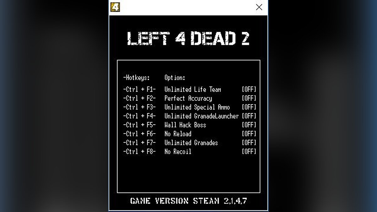 Left 4 Dead 2 — Трейнер / Trainer (+8) [v.2.1.4.7] [LIRW / GHL]