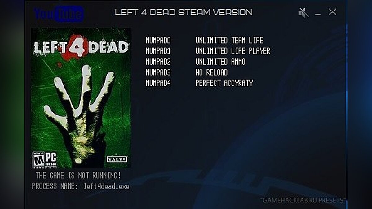 Left 4 Dead — Трейнер / Trainer (+5) [Latest Steam] [LIRW / GHL]