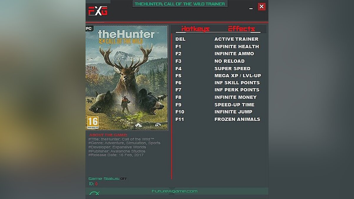 theHunter: Call of the Wild — Трейнер / Trainer (+11) [1.01] [FutureX]