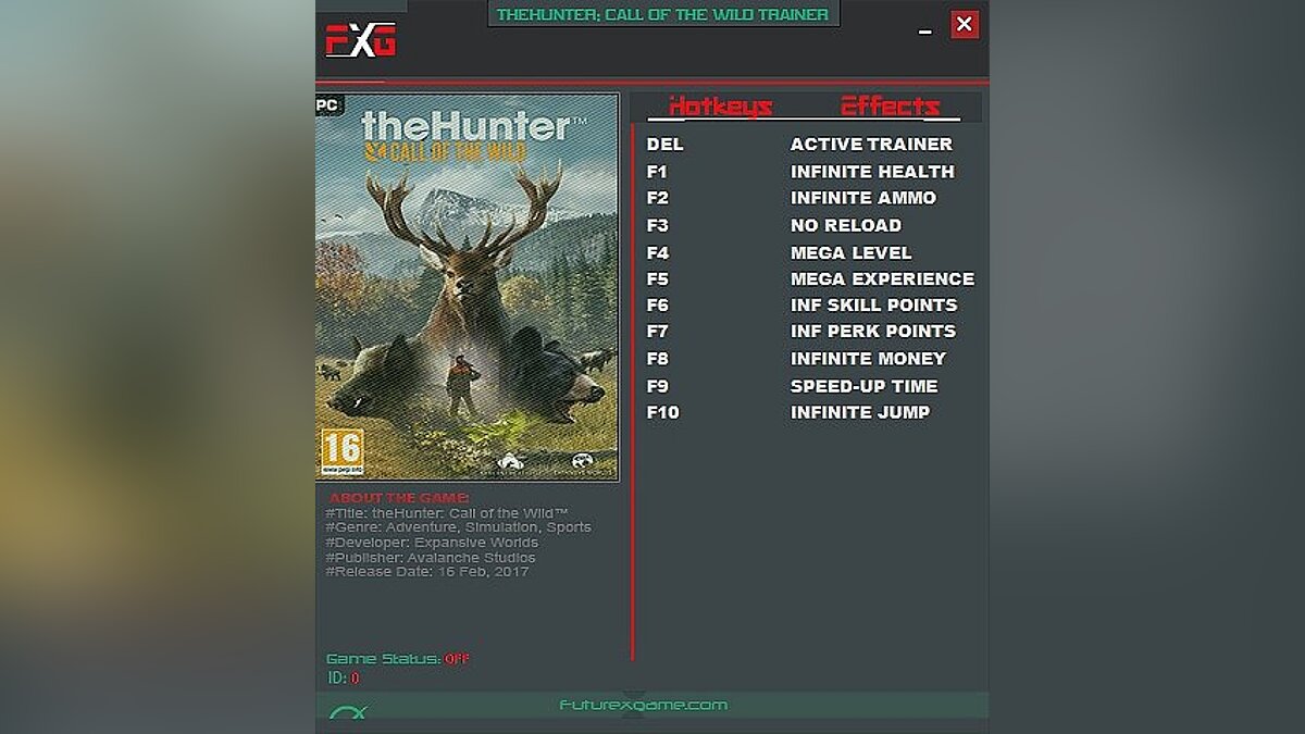 theHunter: Call of the Wild — Трейнер / Trainer (+11) [1.0] [FutureX]