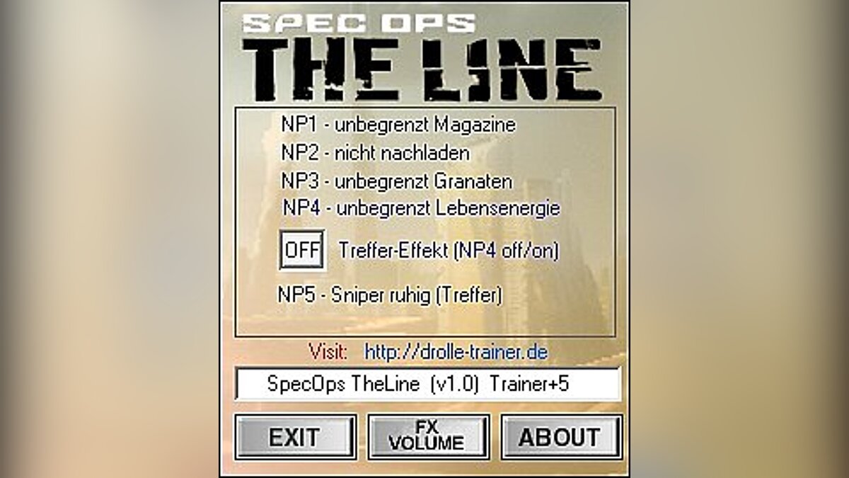Spec Ops: The Line — Трейнер / Trainer (+5) [1.0] [dr.olle]