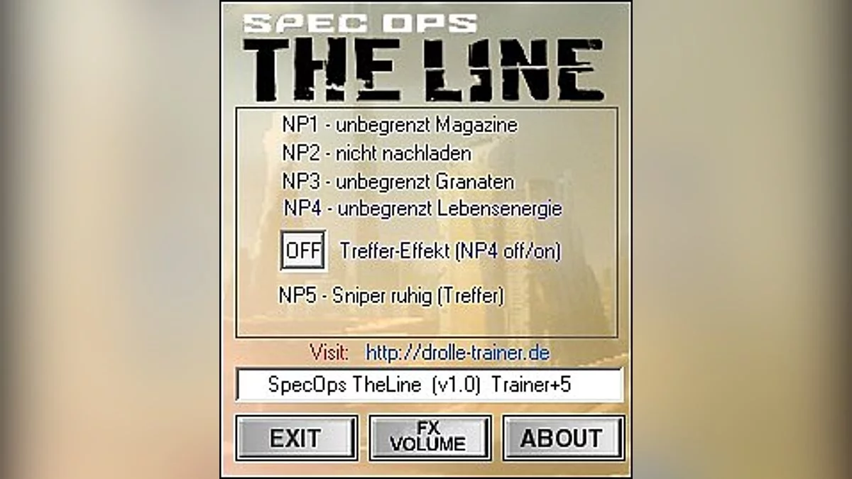 Spec Ops: The Line — Трейнер / Trainer (+5) [1.0] [dr.olle]