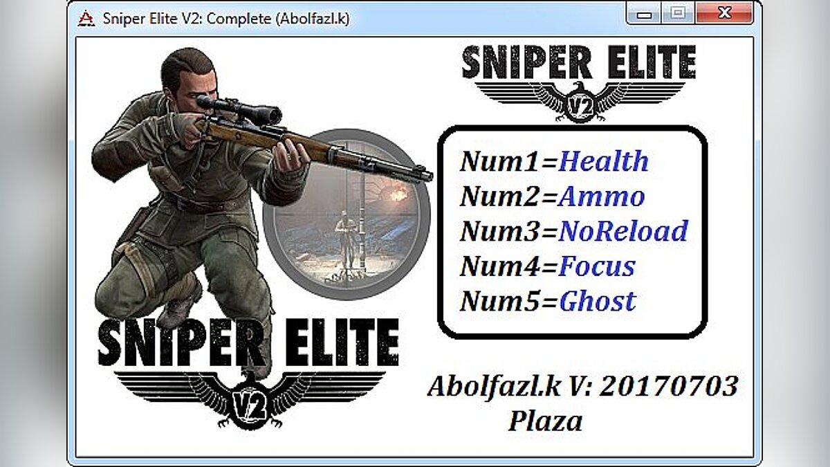 Sniper Elite V2 — Трейнер / Trainer (+5) [03.07.17] [Abolfazl.k]