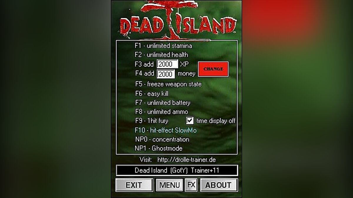 Dead Island — Трейнер / Trainer (+11) [1.3.0] [dR.oLLe]