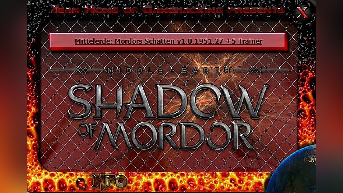 Middle-earth: Shadow of Mordor — Трейнер / Trainer (+5) [1.0.1951.27] [iNvIcTUs oRCuS / HoG]