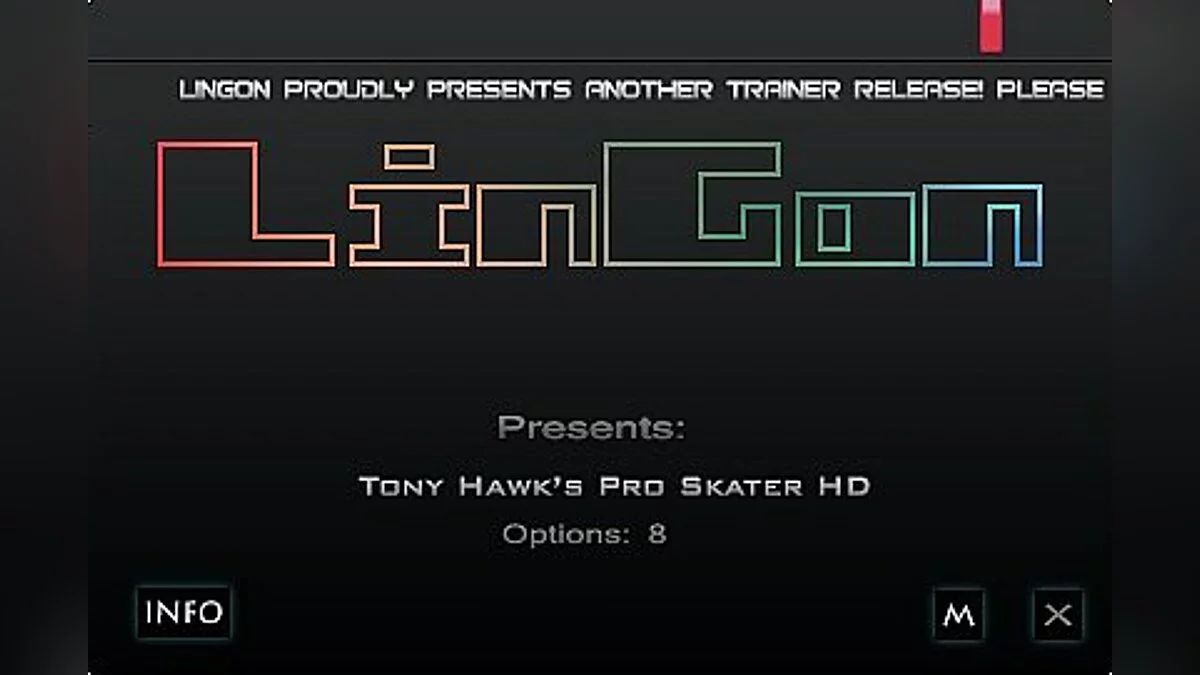 Tony Hawk&#039;s Pro Skater HD — Трейнер / Trainer (+8) [1.0] [LinGon]