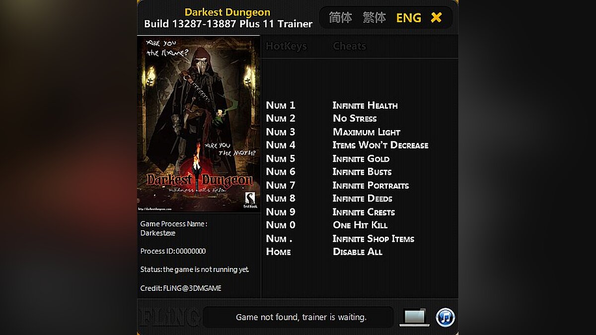 Darkest Dungeon — Трейнер / Trainer (+11) [13287 - 13887] [FLiNG]