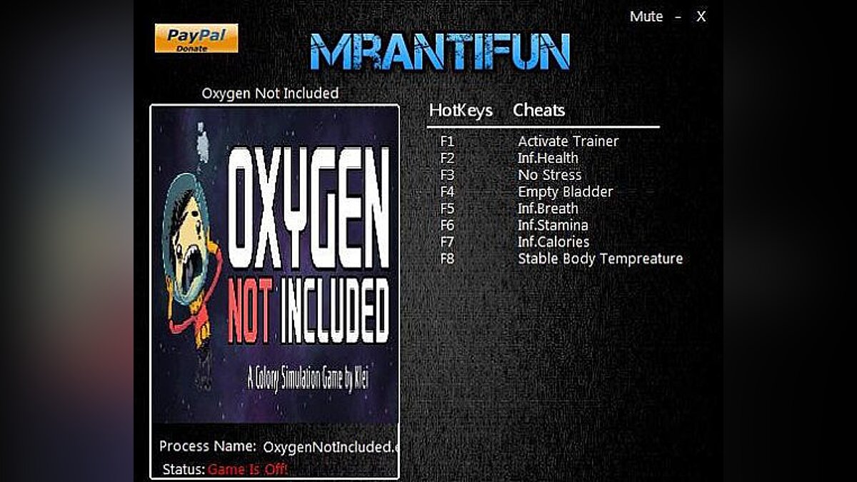 Oxygen Not Included — Трейнер / Trainer (+7) [02.22.2017] [MrAntiFun]