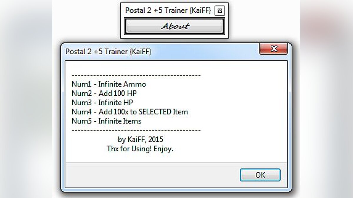 Postal 2 — Трейнер / Trainer (+5) [4446 / Steam] [KaiFF]
